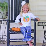 Pumpkin Royal Stripe Milly Pant Set