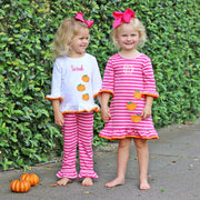 Pumpkin Pink Stripe Milly Pant Set