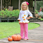 Pumpkin Pink Stripe Milly Pant Set