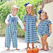 Navy and Green Fall Plaid Longall