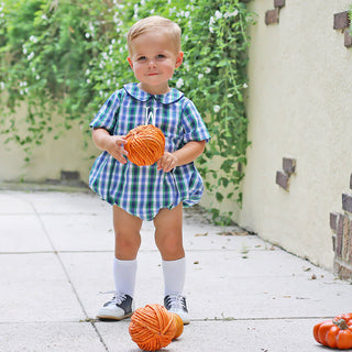 STEWARD PLAID COLLARED BUBBLE