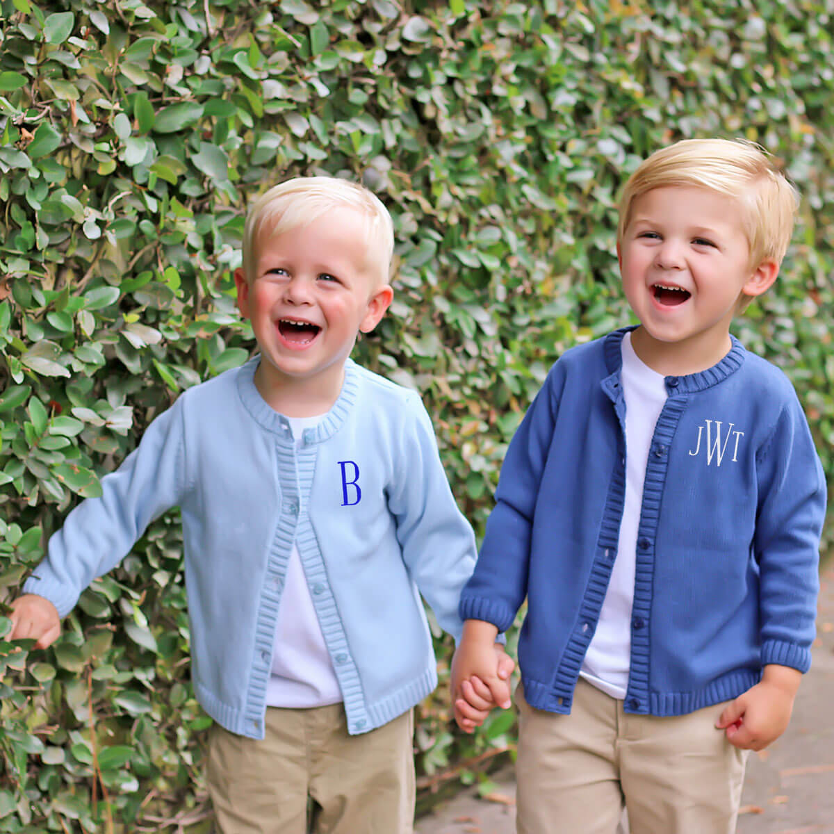 Navy Boys Button Cardigan