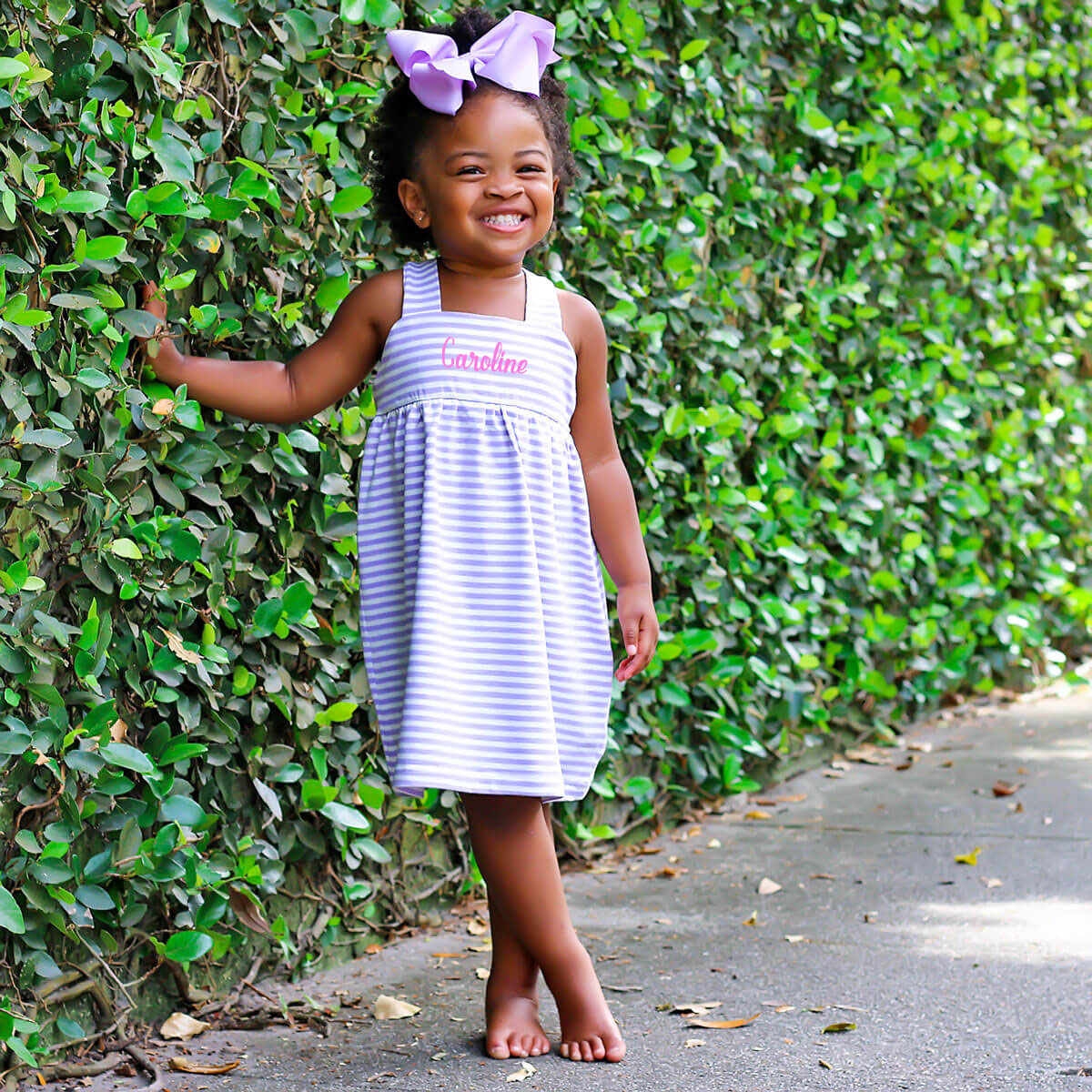 Purple Stripe Mia Dress Purple Stripe Mia Dress