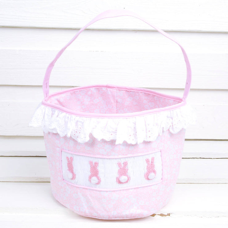 Pink Floral Easter Basket