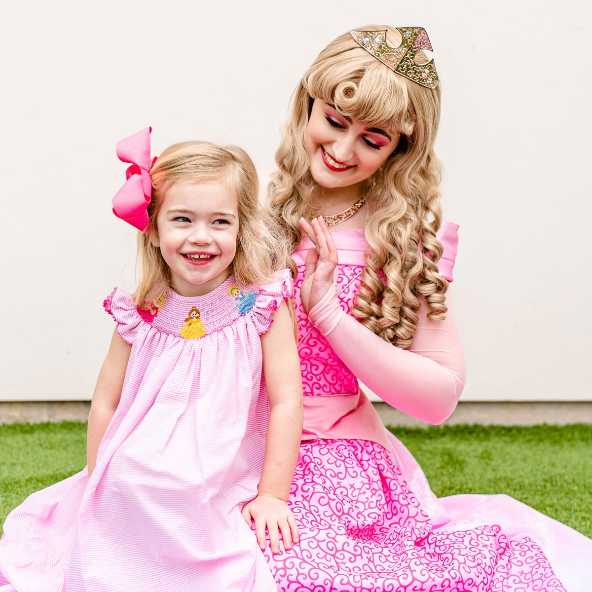 Princess Smocked Dress Light Pink Stripe