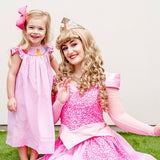 Princess Smocked Dress Light Pink Stripe