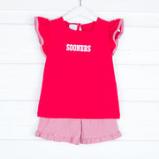 Embroidered Sooners Short Set Check