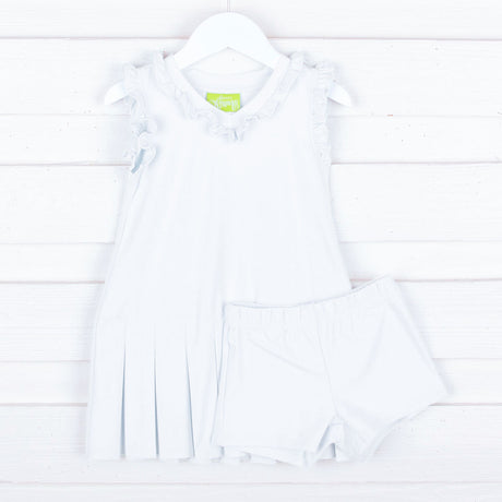 White Ruffle Tennis Dress