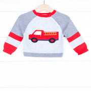 Fire Truck Knit Sweater