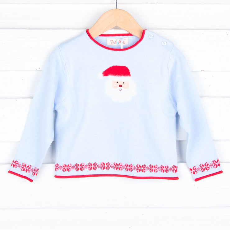 Santa Knit Blue Sweater