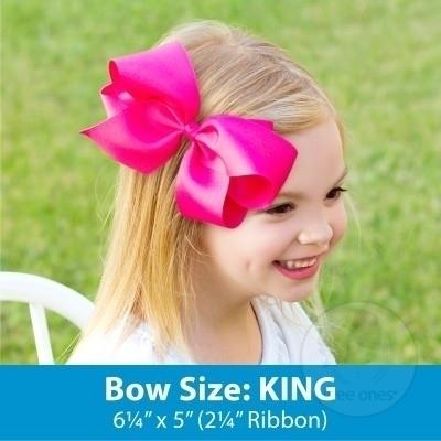 Two Toned Solid and Polka Dot Grosgrain Bow