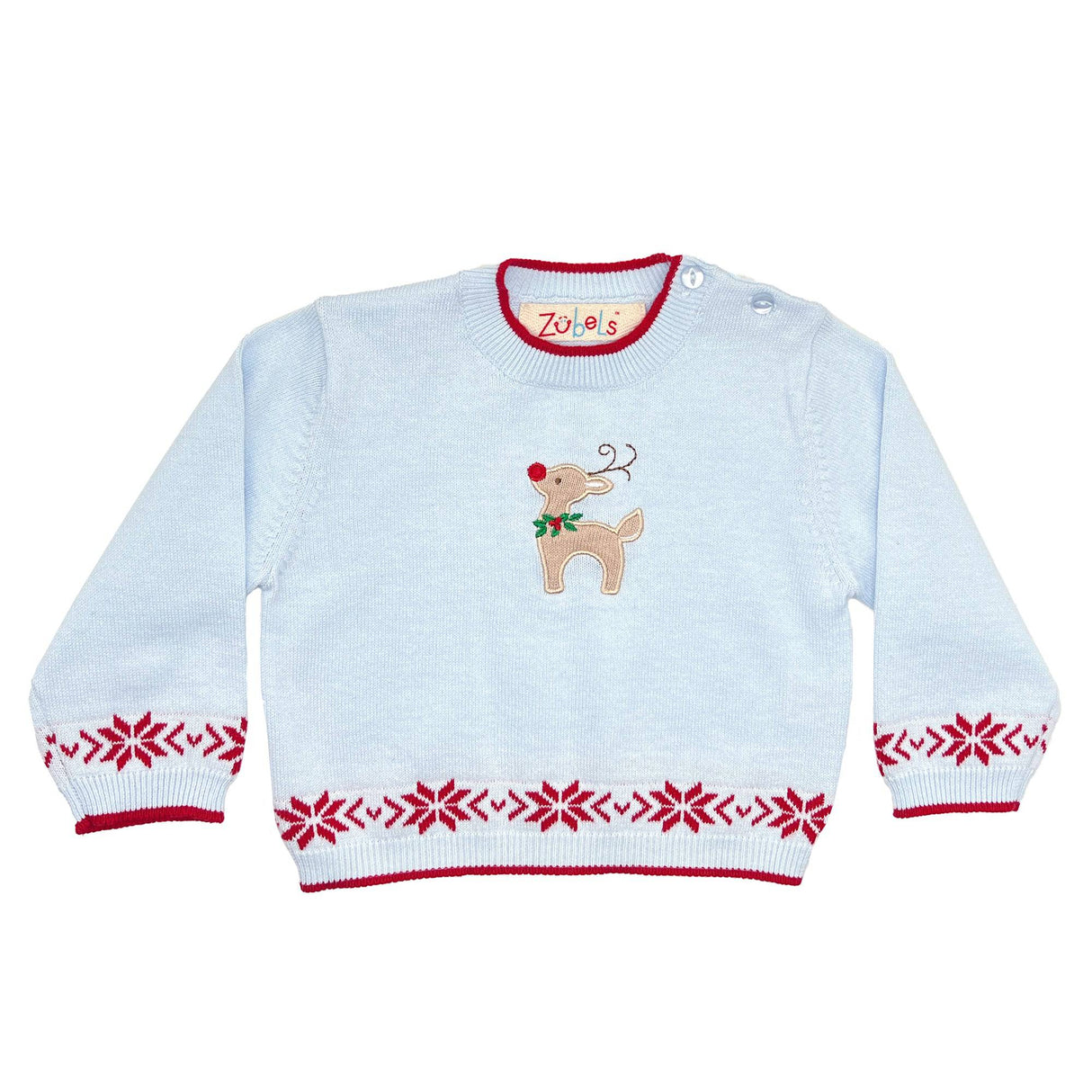 Reindeer Blue Knit Sweater