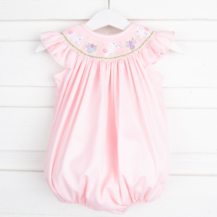 Easter Smocked Bubble Pink Pique