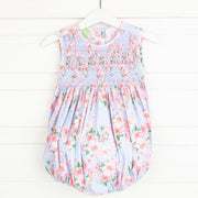 English Rose Geometric Smocked Bubble