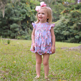 Geometric Smocked Bubble Lavender Blooms