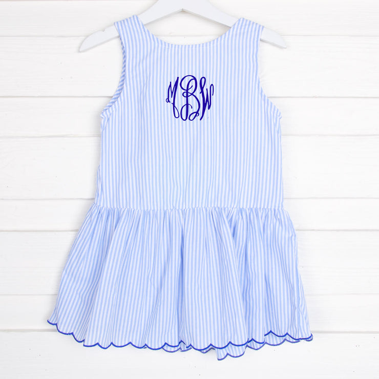 Blue Stripe Bailey Dress