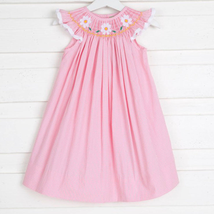 Daisy Smocked Pink Gingham Dress
