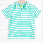 Mint Stripe Polo Shirt