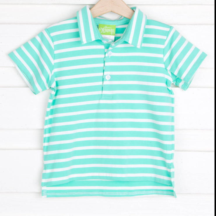 Mint Stripe Polo Shirt
