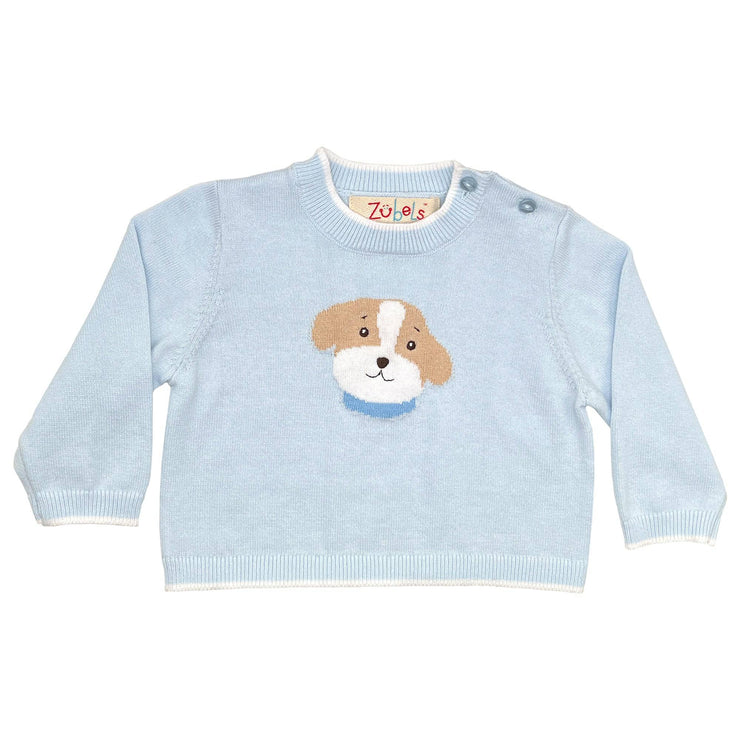 Puppy Blue Knit Sweater