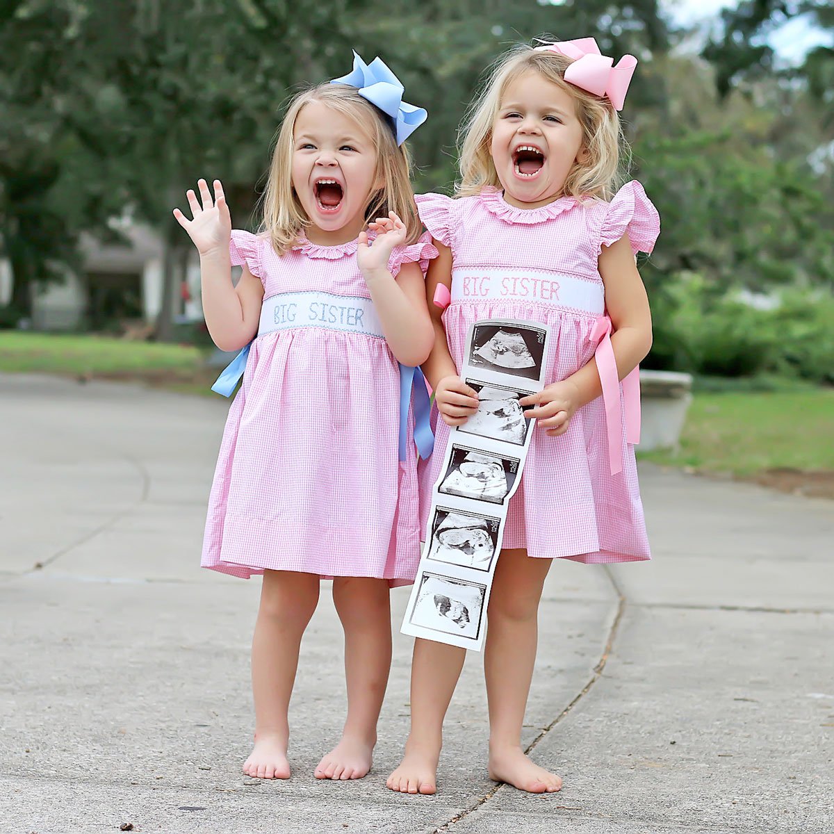 Big Sister Blue Ribbon Beverly Dress – Classic Whimsy