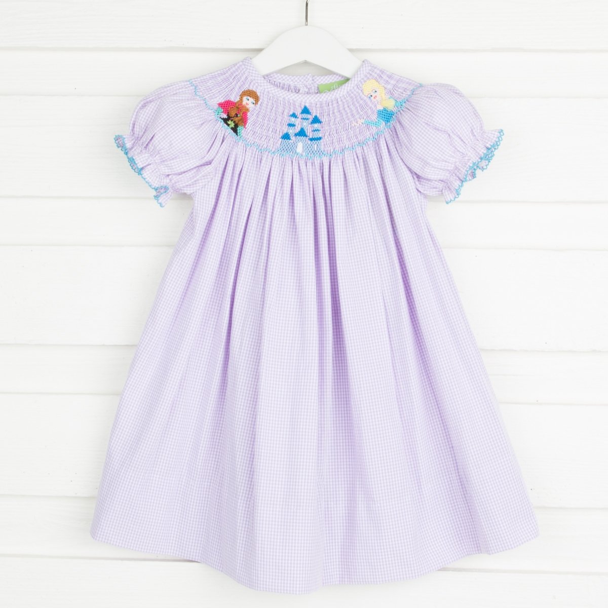 Ice Princess Smocked Bishop Lavender Gingham