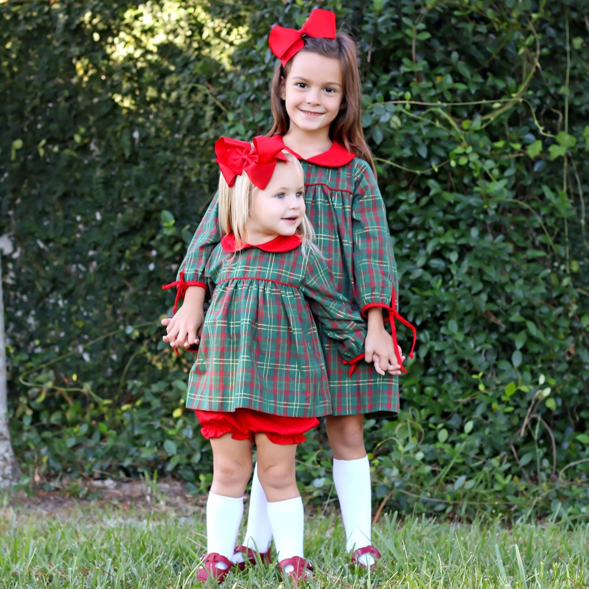 Christmas Green Plaid Lillian Dress