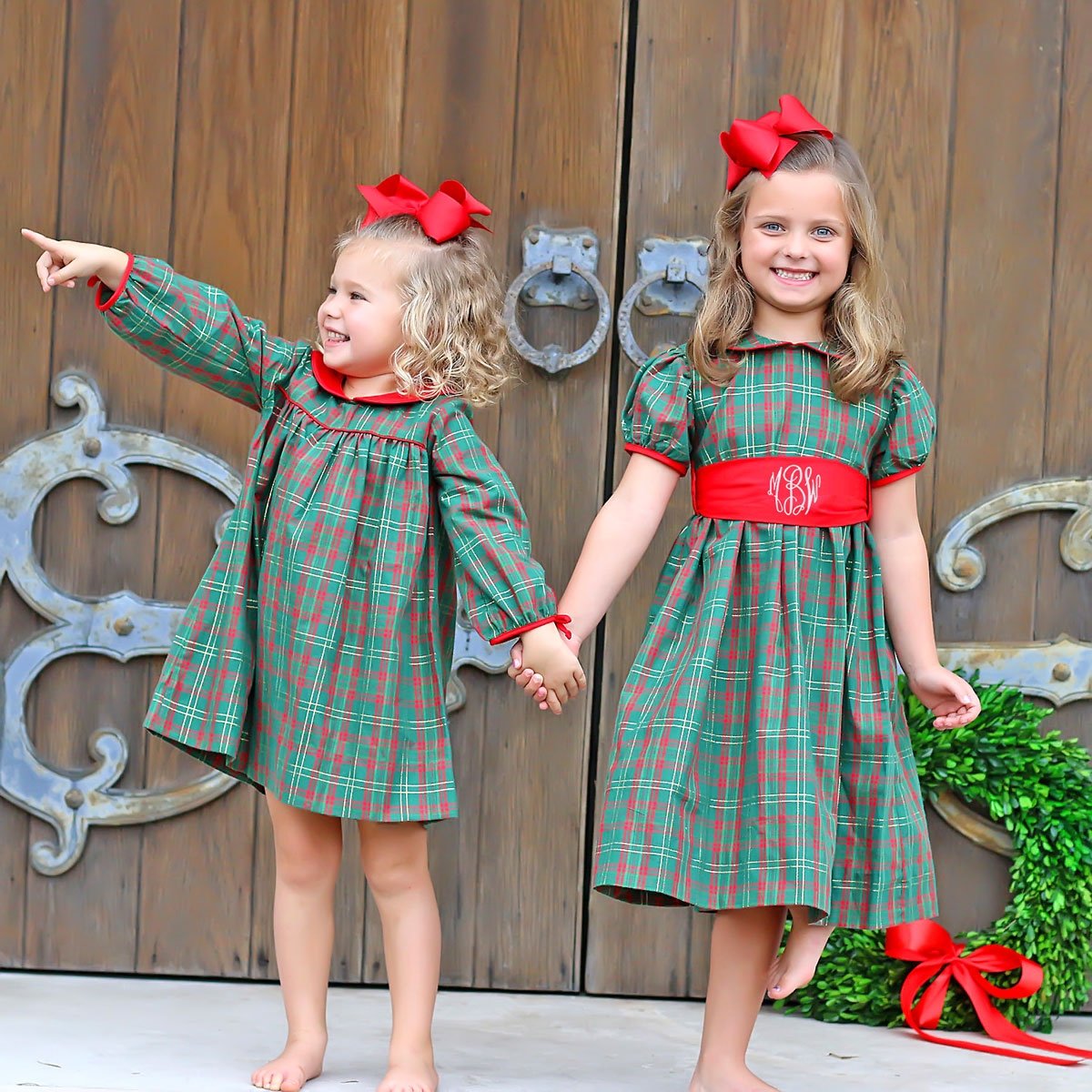 Christmas Green Plaid Lillian Dress