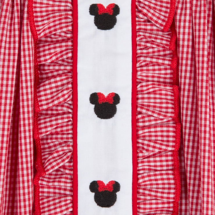 Mouse Ears Center Embroidered Dress Red Gingham 