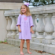 Sophia Purple Knit Ruffle Dress