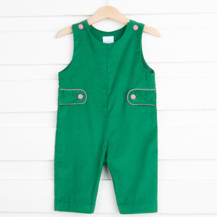 Christmas Green Corduroy Longall with Tabs