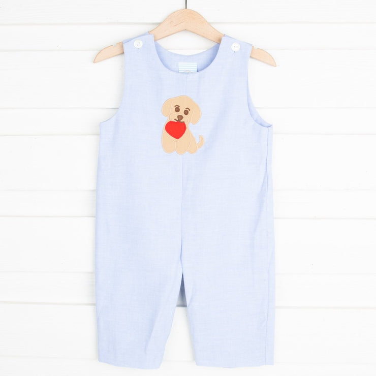 Puppy Love Applique Longall Chambray
