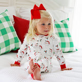 Vintage Santa White Zip Sleeper