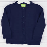 Navy Button Up Sweater