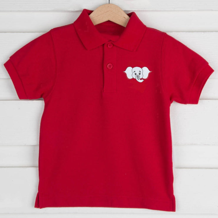 Elephant Embroidered Game Day Polo