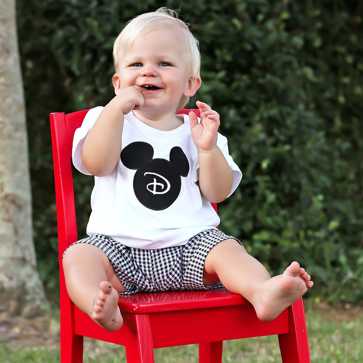 Mouse Ears Applique Shirt White