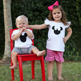 Mouse Ears Applique Shirt White