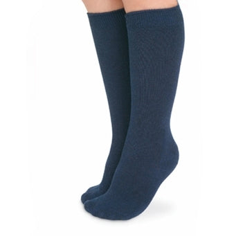 Unisex Seamless Navy Knee High Socks