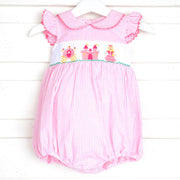 Fairytale Smocked Pink Bubble