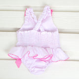 Pink Polka Dot Bow One Piece Swimsuit