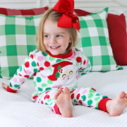 Happy Santa Multi Polka Dot Pajamas