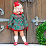 Christmas Green Plaid Lillian Bloomer Set